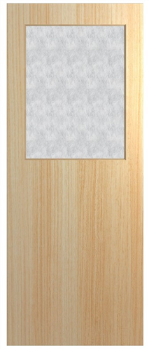 HUME DOOR XF3 GLASS OPENING TAS. OAK (STAIN GRADE) SCX1 SOLICORE ½ GLAZED RICE PAPER 2040 x 870 x 40mm