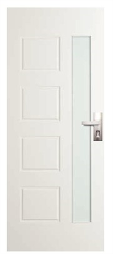 CORINTHIAN DOOR BUSHFIRE PBUSHG 514 PRIMED GLAZED ACID ETCHED (BAL) 2040 x 820 x 42mm