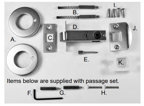 NIDUS MEDITERRANEAN LEVER PRIVACY CONVERSION KIT ROUND