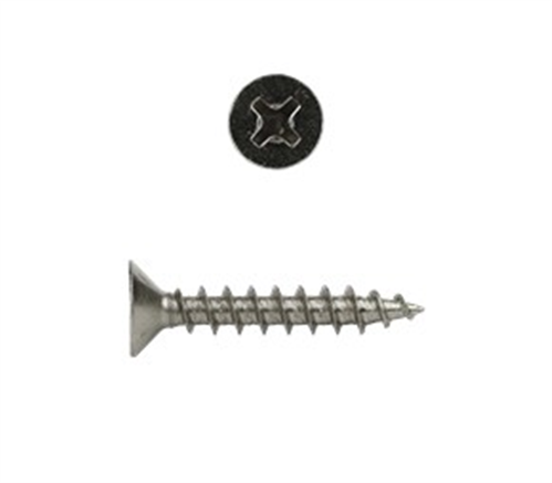 SCREWS COUNTERSUNK PHILLIPS HEAD LONG THREAD #302 STAINLESS STEEL