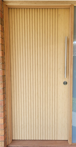 BAMBOO DOOR JANUS - ROUTED BOTH SIDES NARROW GRAIN CARBONISED