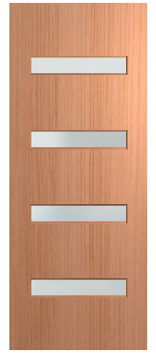 HUME DOOR BFR405 BUSH FIRE RESISTANT (BAL40) MAPLE (SPM) GLAZED 6mm FROST 2040 x 820 x 45mm