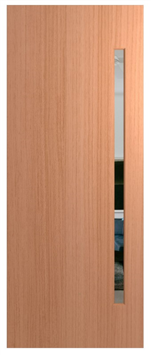 HUME DOOR VER1 VERVE HMR MDF CORE (SPM) MAPLE (STAIN GRADE) GLAZED CLEAR