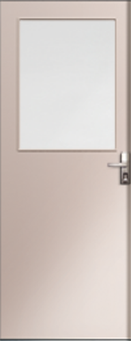 CORINTHIAN DOOR RURAL PRU 7 SOLIDCORE PRIMED (BAL29) GLAZED TRANSLUCENT (ACID ETCHED) 2040 x 820 x 40mm