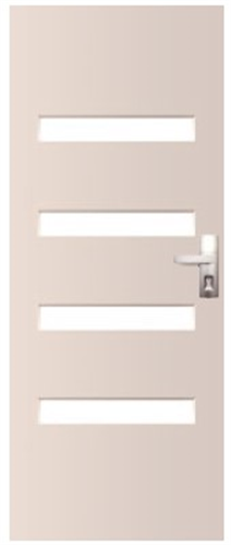 CORINTHIAN DOOR RURAL PRU 104 SOLIDCORE PRIMED (BAL29) GLAZED ACID ETCHED 2040 x 820 x 40mm