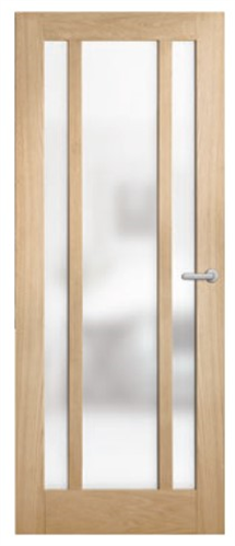 CORINTHIAN DOOR MODA AMOD19GT INTERNAL JOINERY WHITE OAK GLAZED TRANSLUCENT