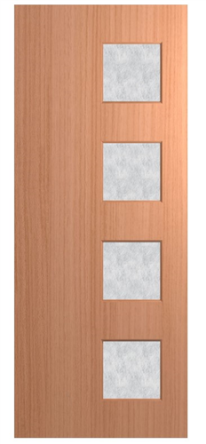 HUME DOOR XN7 NEWINGTON (HMR MDF CORE) (SPM) MAPLE (STAIN GRADE) GLAZED RICE PAPER