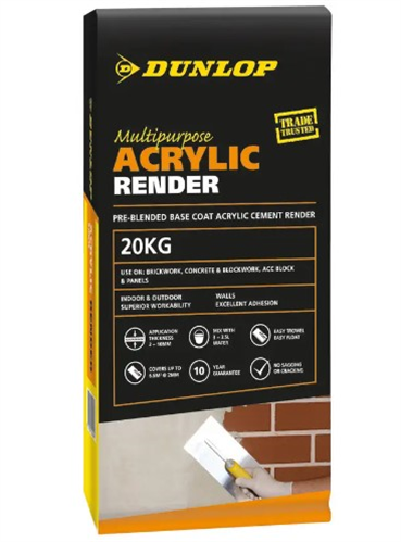 DUNLOP MULTI PURPOSE ACRYLIC RENDER 20KG BAG