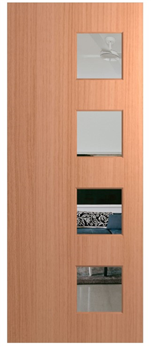 HUME DOOR XN7 NEWINGTON (HMR MDF CORE) (SPM) MAPLE (STAIN GRADE) GLAZED CLEAR