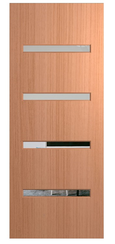 HUME DOOR VER4 VERVE (HMR MDF CORE) MAPLE VENEER (SPM) GLAZED CLEAR