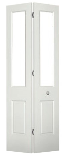 CORINTHIAN DOOR PBAL BF4G BI-FOLD (HINGED PAIR) BALMORAL PRIMED MDF (PMDF) GLAZED CLEAR