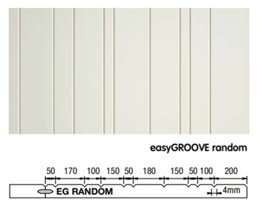 EASYCRAFT easyCLAD EASYGROOVE RANDOM PRIMED SEMI - EXTERIOR WET AREA