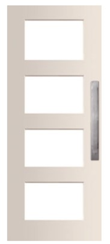 CORINTHIAN DOOR MADISON PMAD 4G SOLID MDF CORE PRIMED SKIN (EXP) GLAZED CLEAR