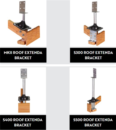 ROOF EXTENDA BRACKET (ZINC PLATED) with FLEXATILE SEAL