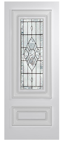 HUME DOOR XR5 REGENCY (HMR MDF CORE) DURACOTE TRIPLE GLAZED BEVELLED FLOWER 2040 x 820 x 40mm