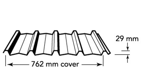 ROOFING - TRIMDEK 29mm (covers 762mm) 0.48BMT