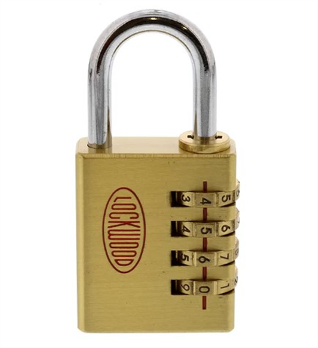 PADLOCK 40MM | 4 DIGIT COMBINATION | BRASS