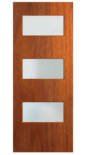 HUME DOOR BFR5 BUSH FIRE RESISTANT (BAL29) MERBAU GLAZED 6mm FROSTED