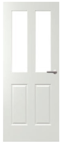 CORINTHIAN DOOR BALMORAL PBAL4G INTERNAL SOLID MDF CORE PRIMED MDF SKIN GLAZED CLEAR