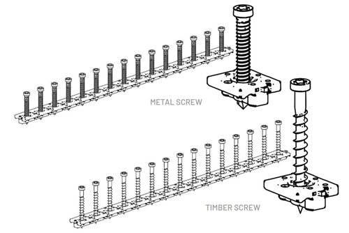 HULK (HALO) COLLATED CLIPS & SCREWS (TRIM HEAD) for EVALAST DECKING,