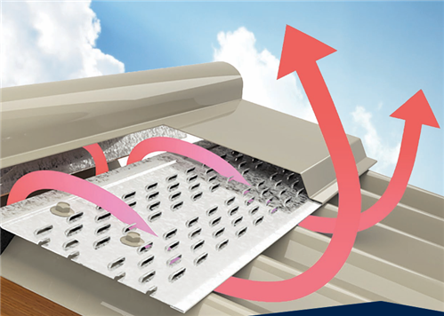VENT-A-ROOF SUITABLE for CUSTOM ORB ROOF PITCH 10 DEGREES