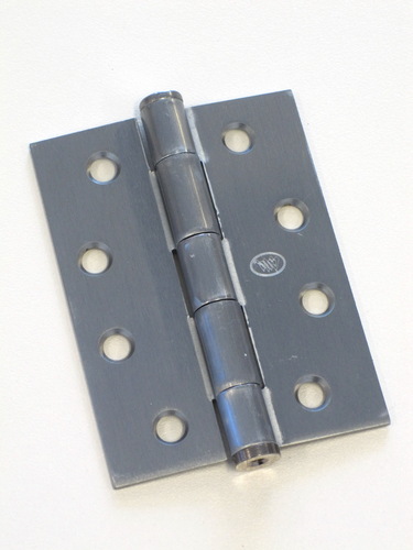 HINGE BUTT STEEL FIXED PIN SATIN CHROME 100 x 75 x 2.5mm
