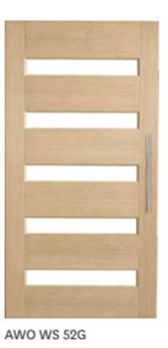 CORINTHIAN DOOR BLONDE AWO WS 52G WHITE OAK WIDE STILE GLAZED TRANSLUCENT