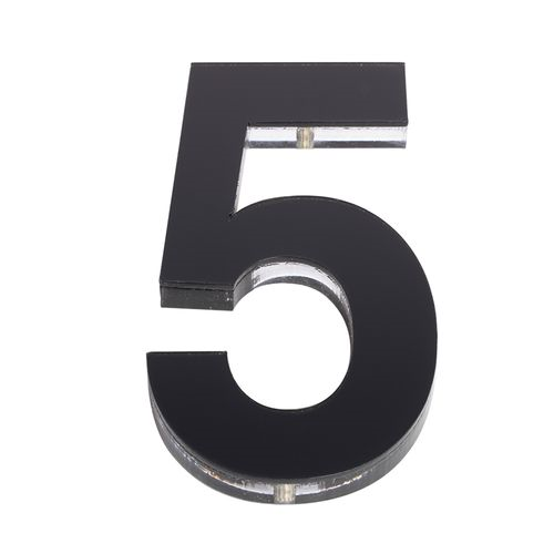 NUMBERS/NUMERALS/LETTERS "ULTRA" BLACK ACRYLIC 120mm with SCREWS