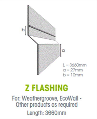 Wtex Z Flashing Aluminium Agnew Building Supplies 