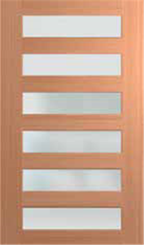 HUME DOOR NEX36 NEXUS (HMR MDF CORE) (SPM) MAPLE (STAIN GRADE) (BEADING BEAD BOTH SIDES) GLAZED TRANSLUCENT