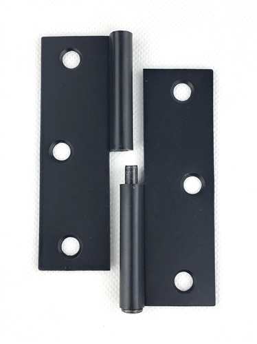 HINGE LIFT OFF MATT BLACK with SCREWS 85 x 60 x 1.6mm