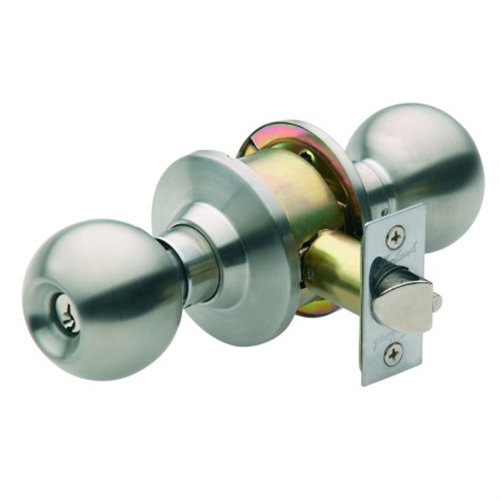 GOVERNOR ENTRANCE KNOB SET with 60MM BACKSET SATIN STAINLESS STEEL