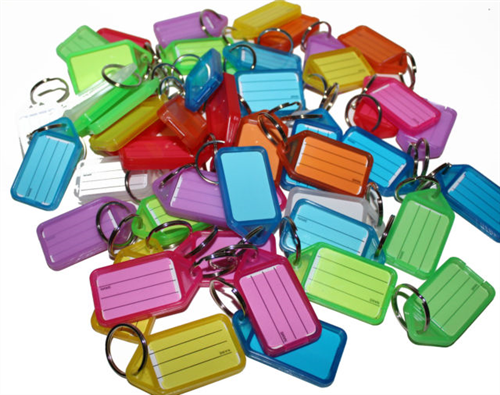 PLASTIC KEY TAGS ASSTD COLOURS