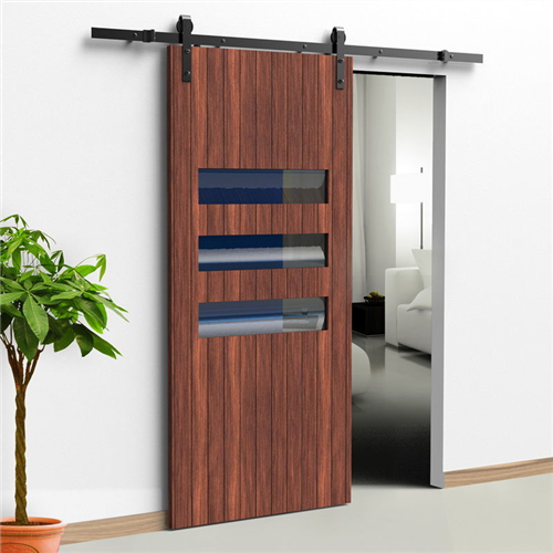 SLIDING BARN DOOR SYSTEM (TRACK) BLACK w/- SOFT CLOSER