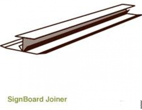 WTEX SIGNBOARD H MOULD (WHITE PVC) JOINER 9.5 x 3660mm