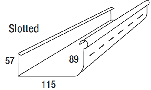 Gutter Hi Front Quad Mm Slotted Agnew Building Supplies