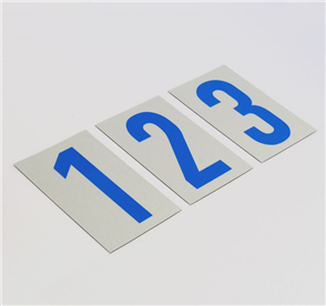 NUMBERS/NUMERALS/LETTERS "REFLECTA BLUE" 85mm SELF ADHESIVE