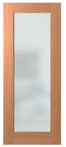 HUME DOOR LIN1 LINCOLN JOINERY (SPM) MAPLE (STAIN GRADE) (BEADING BOTH SIDES) DOUBLE GLAZED FROST 2040 x 820 x 35mm