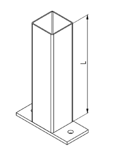 GALVAPIER POST 75 x 75