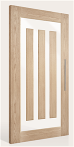 CORINTHIAN DOOR LUMINA ALUMWS 3 AMERICAN WHITE OAK GLAZED TRANSLUCENT