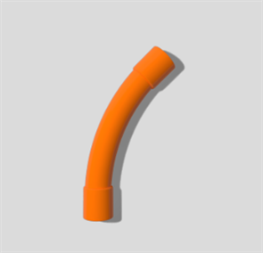 CONDUIT ORANGE HEAVY DUTY 45° SWEEP BEND