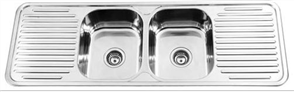 SINK CLASSIC DOUBLE BOWL DOUBLE DRAINER