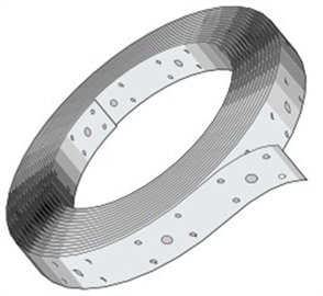 HOOP IRON (0.8 x 30mm) PERFORATED ROLL