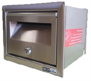 LETTERBOX No 1 FRONT OPENING STAINLESS STEEL