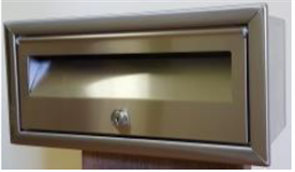 LETTERBOX No 2 FRONT OPENING STAINLESS STEEL