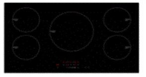 EURO COOKTOP 90CM INDUCTION ELECTRIC CONTROL CERAN GLASS + BOOSTER BLACK GLASS