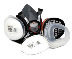 RESPIRATOR TWIN FILTER HALF MASK ONLY