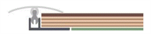 ENGINEERED FLOORING TRIM (ALUMINIUM) TRANSITION KIT (UNIVERSAL) WITH BASE 3400mm