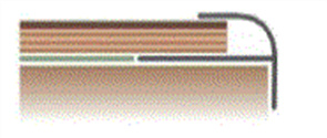 ENGINEERED FLOORING TRIM (ALUMINIUM) SENIOR STAIR SECTION NOSING 15 x 3400mm