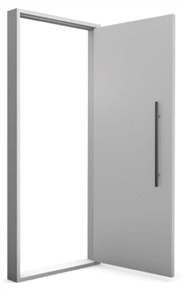 HUME DOOR BANDIT (SECURE) ASSEMBLED in 140x40mm MERANTI WEATHERGUARD FRAME - OTHER DESIGN, OPTION or SIZE